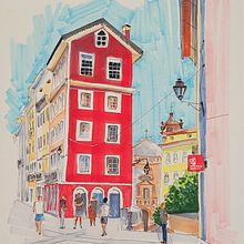 My project for course: Expressive Architectural Sketching with Colored Markers. Projekt z dziedziny Sketching,  R, sunek,  R, sunek architektoniczn, Sketchbook,  R i sunek atramentem użytkownika José Basto da Silva - 23.08.2022