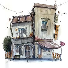 Mi proyecto del curso: Dibujo arquitectónico expresivo con marcadores de colores Ein Projekt aus dem Bereich Skizzenentwurf, Zeichnung, Architektonische Illustration, Sketchbook und Illustration mit Tinte von David Pallarès - 23.08.2022