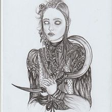 Poludnitsa, Lady Midday.. Traditional illustration project by Priscila De Sá Carey - 08.23.2022
