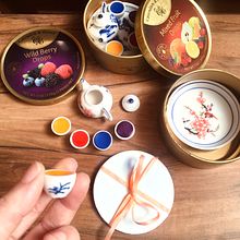 Set La hora del té. Een project van Aquarelschilderen, Schilderij y  Beeldende kunst van Florencia Alvarez Brunel - 24.08.2022