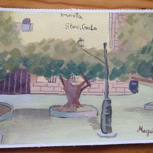 Mi proyecto del curso: Pintura de paisajes urbanos con gouache. Traditional illustration, Painting, and Gouache Painting project by magui.ivanova - 08.24.2022