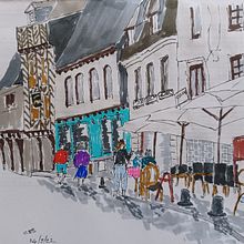 My project for course: Expressive Architectural Sketching with Colored Markers. Projekt z dziedziny Sketching,  R, sunek,  R, sunek architektoniczn, Sketchbook,  R i sunek atramentem użytkownika Chris Sane - 23.08.2022