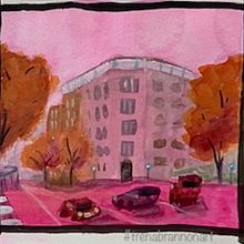 My project for course: Gouache Painting of Urban Landscapes. Un progetto di Illustrazione tradizionale, Pittura e Pittura gouache di Trena - 24.08.2022