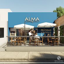 ALMA - Cafetería en San Isidro - Lima Perú . Interior Design, Furniture Design, Making, and Lighting Design project by Paola Ramirez Chuman - 08.24.2022