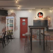 Wing Factory - Restaurante de alitas en Surco . Design, Interior Design, Furniture Design, Making, and 3D project by Paola Ramirez Chuman - 08.24.2022