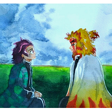 My project for course: Expressive Manga Illustration in Watercolor. Traditional illustration, Drawing, Watercolor Painting, and Manga project by Kate - 08.25.2022