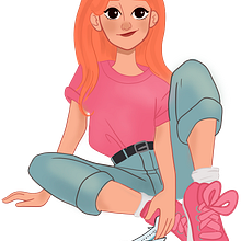 Meu projeto do curso: Retrato de personagens femininas com Procreate. Projekt z dziedziny Trad, c, jna ilustracja, Ilustracja c, frowa, R, sunek c i frow użytkownika Taiane Zatolinni - 25.08.2022