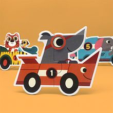 Car Puzzle Duo - Two piece Jigsaw. Un progetto di Illustrazione tradizionale, Design di giocattoli e Design di Ben Newman - 25.08.2022