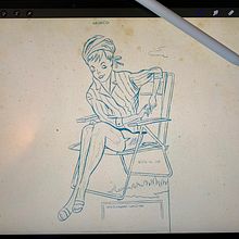 Old style advertising GROSCO chair (remake). Advertising, and Traditional illustration project by schenkels - 08.26.2021