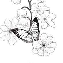My project for course: Botanical Tattoo with Pointillism. Un progetto di Illustrazione tradizionale, Design di tatuaggi e Illustrazione botanica di sandrasmorag - 20.08.2022