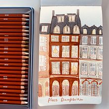 My project for course: Gouache Techniques for Sketchbook Illustration. Een project van Traditionele illustratie,  Schetsen,  Creativiteit,  Tekening, Aquarelschilderen, Sketchbook y Schilderen met gouache van Esmeralda Lekaj Vigliarolo - 28.08.2022