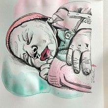 Appena nata💗cuore di ziaSIL. Traditional illustration project by Silvia Marinozzi - 08.28.2022