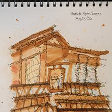 My project for course: Expressive Architectural Sketching with Colored Markers. Sketching, Drawing, Architectural Illustration, Sketchbook & Ink Illustration project by E.U. Jin - 08.27.2022
