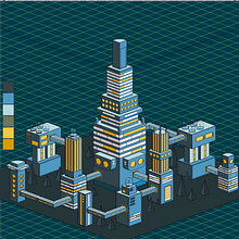 ANTLANTIS FUTURISTA. Design gráfico, Ilustração vetorial e Ilustração digital projeto de Luis Gerardo Lara - 28.08.2022