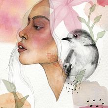 Mon projet du cours : Portrait illustré à l’aquarelle. Projekt z dziedziny Trad, c, jna ilustracja,  Sztuki piękne,  Malarstwo,  R, sunek, Malowanie akwarelą, Portret,  R, sunek art, st i czn użytkownika Heyheylene - 23.08.2022