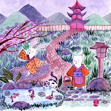 Mi proyecto del curso: Ilustración en acuarela con influencia japonesa. Traditional illustration, Drawing, and Watercolor Painting project by Lina Maria Muñoz Torres - 08.28.2022
