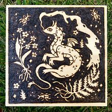 My project for course: Pyrography 101: Woodburning Illustration Techniques. Projekt z dziedziny Trad, c, jna ilustracja, Craft i DIY użytkownika River - 28.08.2022
