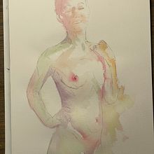 My project for course: The Human Figure in Watercolor. Un progetto di Illustrazione tradizionale, Belle arti, Pittura, Pittura ad acquerello, Disegno realistico e Disegno anatomico di Arsche Feuer - 29.08.2022