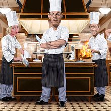 Kitchen Caricature Illustration for Catering Service.. Un progetto di Illustrazione tradizionale, Character design e Illustrazione digitale di Rob Snow - 11.04.2018