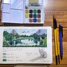 Mi proyecto del curso: Cuaderno de viaje en acuarela. Projekt z dziedziny Trad, c, jna ilustracja, Malowanie akwarelą,  R, sunek architektoniczn i Sketchbook użytkownika Kadele - 29.08.2022
