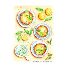 Mi proyecto del curso:  Ilustración gastronómica con acuarela. Projekt z dziedziny Trad, c, jna ilustracja,  Sztuki piękne,  Malarstwo i Malowanie akwarelą użytkownika Daniela Bouroncle - 29.08.2022