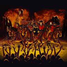 Nissos Apocalypse Beer Label. Un progetto di Illustrazione tradizionale, Graphic design e Direzione artistica di Rob Snow - 03.10.2018