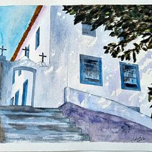 Meu projeto do curso: Desenho arquitetônico com aquarela e tinta. Sketching, Drawing, Watercolor Painting, Architectural Illustration, Sketchbook, Ink Illustration, and Painting project by Edna Ogaki - 08.27.2022
