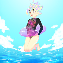 Las vacaciones de Tania. Traditional illustration, and Digital Drawing project by rumblestar2077 - 05.01.2022