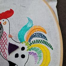 Mi proyecto del curso: Técnicas de bordado: ilustrando con hilo y aguja. Bordado, e Design têxtil projeto de Nicole Vargas - 29.08.2022