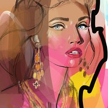 Fashion portrait. Een project van Digitale illustratie y Traditionele illustratie van Nikol Rehakova - 30.08.2022