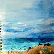 My project for course: Acrylic Painting Step by Step: Create Incredible Landscapes. Un progetto di Illustrazione tradizionale, Pittura, Pittura acrilica e Sketchbook di Margarita Christoforidou - 27.08.2022
