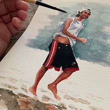 My project for course: Sketching People with Watercolor. Projekt z dziedziny Sketching, Malowanie akwarelą, R i sunek anatomiczn użytkownika Gül Günizi - 30.08.2022