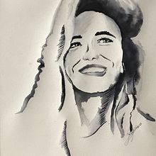 Mi proyecto del curso: Pintura artística con tinta china. Traditional illustration, Fine Arts, Painting, Pencil Drawing, Portrait Drawing, Artistic Drawing & Ink Illustration project by Juan Reyes Ruiz - 08.30.2022