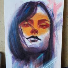 Meu projeto do curso: Retrato experimental: combine tinta a óleo, acrílica e spray. Un projet de Beaux Arts, Peinture, Peinture acr, lique , et Peinture à l'huile de maritriplom - 28.08.2022