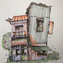 My project for course: Expressive Architectural Sketching with Colored Markers. Sketching, Drawing, Architectural Illustration, Sketchbook & Ink Illustration project by Jacqueline wong - 08.31.2022