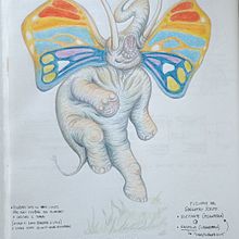 Illustrazione surrealista ispirata alla natura. Projekt z dziedziny Trad, c, jna ilustracja, R, sunek ołówkiem,  R, sunek,  R, sunek art, st, czn, Ilustracja naturalist, czna, R i sowanie kredkami użytkownika strakmort - 31.08.2022