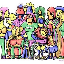 Ilustraciones para el I Encuentro Entidades LGTBI . Ilustrație tradițională de Teresa Castro Gutiérrez - 08.31.2022