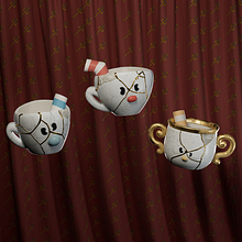 Cuphead e Kintsugi. 3D Modeling, 3D Design, and 3D project by Marina Pais - 02.25.2022