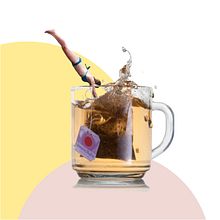 Un té. Un progetto di Design, Illustrazione digitale, Illustrazione vettoriale, Disegno, Disegno digitale, Collage, Ritocco fotografico e Arte concettuale di soydeliagenaro - 31.08.2022