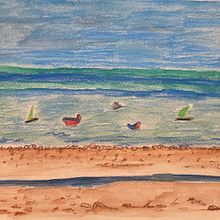Ilustrações de praias brasileiras Ein Projekt aus dem Bereich Artistische Zeichnung, Bleistiftzeichnung, Zeichnen mit Buntstiften und Bildende Künste von Fernando Barcellos - 01.09.2022