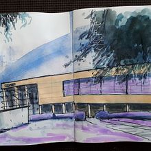 My project for course: Modern Urban Sketching Techniques with Mixed Media. Un progetto di Illustrazione tradizionale, Pittura, Illustrazione architettonica e Illustrazione con inchiostro di lida_draws - 01.09.2022