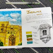 My project for course: Watercolor Travel Journal. Traditional illustration, Watercolor Painting, Architectural Illustration, and Sketchbook project by Rishabh Somani - 09.01.2022