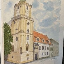 My project for course: Architectural Sketching with Watercolor and Ink. Projekt z dziedziny Sketching,  R, sunek, Malowanie akwarelą,  R, sunek architektoniczn, Sketchbook,  R i sunek atramentem użytkownika Barb Weaver - 01.09.2022