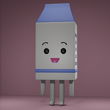 Leche Kawaii. Un progetto di 3D, Character design, Animazione 3D, Videogiochi e Progettazione di videogiochi di Paulina Vargas - 31.08.2022
