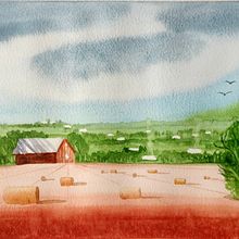 Mon projet du cours : Paysages à l'aquarelle : techniques et outils expérimentaux. Fine Arts, Painting, and Watercolor Painting project by France BOISSY - 09.02.2022