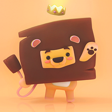 Leoncito 3D. Traditional illustration, Character Design, Digital Illustration, 3D Modeling, and Manga project by Elena Gómez Ortiz - 09.02.2022