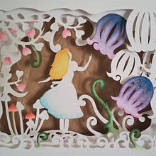 I wanted to make a shadow box: Alice in the woods. Projekt z dziedziny Trad, c, jna ilustracja, Craft, Grafika ed, torska, Papercraft, Stor, telling,  Introligatorstwo, Ilustracje dla dzieci i DIY użytkownika Chiara - 02.09.2022