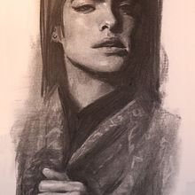Retrato al carboncillo. (carbón vegetal). Un progetto di Belle arti e Disegno di ritratti di Alonso Palomino - 02.09.2022