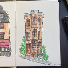 Another Quirky House. Traditional illustration, Architecture, and Sketching project by Katie Cannon - 09.02.2022