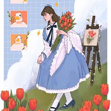 My project for course: Manga Illustration with Procreate. Projekt z dziedziny Trad, c, jna ilustracja, Projektowanie postaci, Komiks, Ilustracja c, frowa, R, sunek c, frow i Manga użytkownika Chiaki D. - 02.09.2022